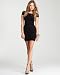Lace Shoulder Bodycon Dress - BLACK (P/S)