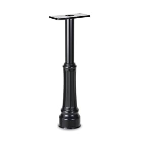 Architectural Mailboxes Basic Post with Decorative Cover Black by 