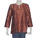 Kurti India Clothes Red Top Blouse Womens Summer Fashion Embroidery Size M (tps020)