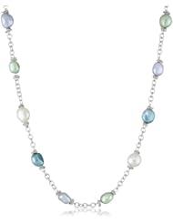 Honora "Halo" Freshwater Cultured Pearl Link Necklace, 18"