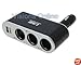 Visions 12 Volt 3 Way Socket with 1 USB Charger Cigarette Lighter Car Adapter for Ipod, Cell Phones, Mp3 Players, GPS and More / IPhone 3Gs Compatible