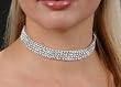 Choker Austrian Crystal Rhinestone Jewelry Stretch 4 Rows SeXy & Romantic Gift