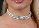 Choker Austrian Crystal Rhinestone Jewelry Stretch 4 Rows SeXy & Romantic Gift