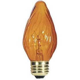25 Watt Flame Bulb F15 Amber by Bulbrite