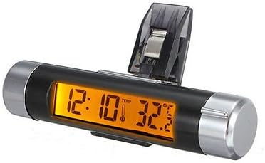 LCD Clip-on Digital Backlight Automotive Thermometer Clock Calenda