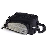 XLC Rear Rack Trunk Bag, Silver/Black