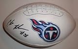 Chris Johnson Signed Tennessee Titans Logo Football