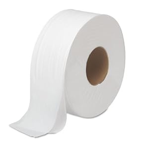 Boardwalk Products - Boardwalk - JRT Bath Tissue, Jumbo, Two-Ply, White, 1000 Feet/Roll, 12 Rolls/Carton - Sold As 1 Carton - Made with recycled material. - Wide roll diameter. - Embossed. - Reduces need for changing rolls. - Reduces chance roll will run 