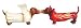 ANGEL & DEVIL Kissing Dachshund Dogs SALT & PEPPER SHAKERS New Gift