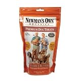 Newman's Own Organics Dog Treats, Medium Size, Peanut Butter, 10-Ounce Bags (Pack of 6)