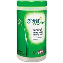 Green Works 30380 Commercial Solutions Disinfecting Wipe, Original (62 Count)