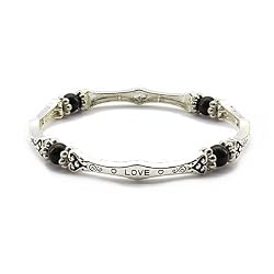 Love Inspirational Magnetic Hematite Healing Stretch Bracelet