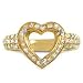 CleverEve's A Romantic Heart Shape Diamond Mounting in 18k Yellow Gold