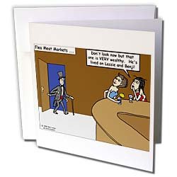 Londons Times Funny Bugs and Slugs Cartoons - Flea Markets - Greeting Cards-12 Greeting Cards with envelopes