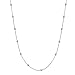 Kooljewelry Sterling Silver Bead Ball Station Necklace (16, 18, 20, 22, 24, 30 or 36 inch)