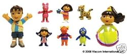 Nick Jr Dora, Diego, Backyardigans Capsule Toys Set of 8 vending toys