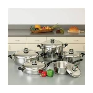 HealthSmart 10 Piece Element Cookware with Thermo Control Knobs