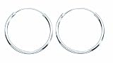 mittelgrosse, schlichte Creolen H036, Sterling Silber silber mittelgrosse, schlichte Creolen H036, Sterling Silber Creole