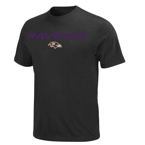 NFL Men's Baltimore Ravens Line Of Scrimmage IV Short Sleeve Tee (Black, Small)
