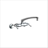 Tools & Hardware : Chicago Faucets 445-L8E1CP Wall Mounted Adjustable Service Sink Faucet with 4" - 8 3/8" Centers, Pol
