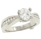 Channel Round Diamond Engagement Ring. 55cttw ( CZ ctr ) - B0001AY0Q4