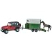 Bruder Toys Jeep Wrangler Unlimited W. Horse Trailer Incl. 1 Horse
