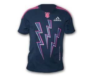 Stade Francais Rugby Shirt Away Jersey Solid Blue Size Small - size Small Stade Francais Rugby Shirt Away Jersey Solid Blue Size Small - size Small