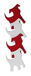 Shape-Up! Magnets Red White Dogs Set of 4 by Three By Three Seattle