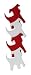 Shape-Up! Magnets Red White Dogs Set of 4 by Three By Three Seattle