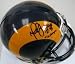 Marshall Faulk Autographed St. Louis Rams Mini Football Helmet with 