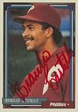 Braulio Castillo, Philadelphia Phillies, 1992 Topps Autographed Card