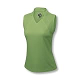 Adidas 2007 Women's ClimaCool Motion Sleeveless Mesh Panel Polo Golf Shirt - Pear - 180384