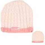 Seattle Seahawks NFL White & Pink Cable Knit Beanie
