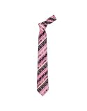 Emilio Pucci Ornamental Striped Twill Silk Tie Pink