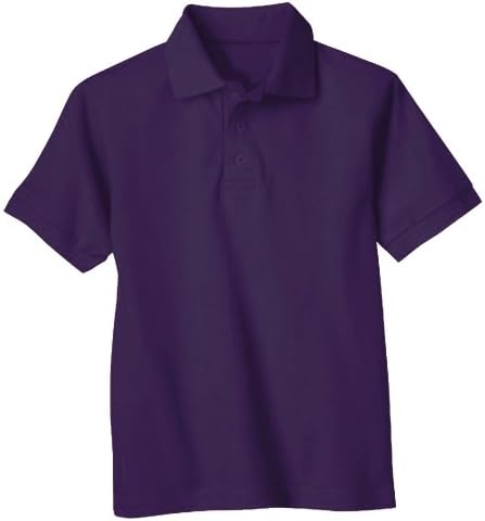 Genuine School Uniform Boys Girls Purple Short Sleeve Pique Polo Shirt