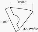 8ft Pool Table Cushions Set U-23 Profile (6)