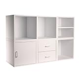 Modular 5 Piece Cube Storage System - White