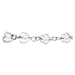 White Faux Pearl Blooming Floral Hearts Belly Chain