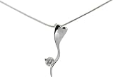 R&T - 80743 - Collier Femme - Argent 925/1000 - 4.4gr - Pendant Oxyde de Zirconium Blanc - 42 cm