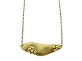 Flat Organic Pebble Necklace in 18kt Gold by Ten Thousand Things