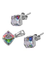 Sterling Silver Pendant and Earrings Set