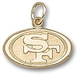 49ers 14KT Oval Logo 3/8" Pendant