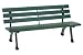 4 W Park Bench With Backrest - Green