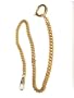 Pocket Watch Chain Fob Curb Link Design Gold-Tone 14"