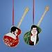 ELVIS GUITAR ORNAMENT SET OF 2 - 5 125 RESIN ELVIS GUITAR ORNAMENT, SET OF 2 ASSORTED - Christmas Ornament, Quantity of 3 pc,