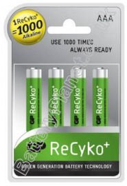 Childrens Toyshop  Electronics : GP Recyko AAA Rechargeable NiMH Batteries (Card of 4)