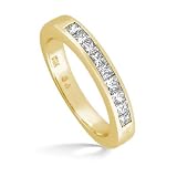 18k Yellow Gold Diamond Wedding Band.