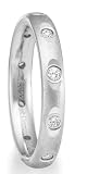 Ladies 3mm Matte Gypsy Style Band with 10 Round Flush Set Diamonds Diamond .20cttw