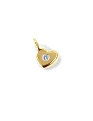 Alex Woo "Mini Additions" Diamond and 14k Yellow Gold Heart