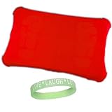 Nintendo Wii Fit RED Silicone Skin Cover With Foot Print Plus A Live*Laugh*Love Wrist Band!!!